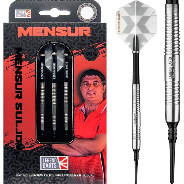 Legend Darts Suljovic Scale 90% sudraba Soft Darts 18 g