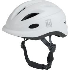 Urban Iki Bērnu ķivere S 48-52 cm Shinju White velosipēda ķivere bērniem S Regulējama izmēra ķivere velosipēda bērnam