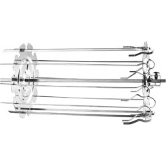 HAZARA BBQ BBQ tērauda metāla cepeškrāsns Rotisserie Spindle Needle Cage Cepeškrāsns Kebab Maker Grill Rotisserie Kit Grila virtuves piederumi (Krāsa : 20cm)