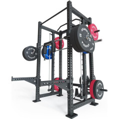 Atletica R8 Spectre Medium, Power Rack, Smith mašīna, Lat Pull stiprinājums ar kāju bloķētāju pēc izvēles, 3 mm tērauds