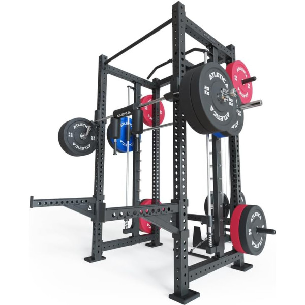 Atletica R8 Spectre Medium, Power Rack, Smith mašīna, Lat Pull stiprinājums ar kāju bloķētāju pēc izvēles, 3 mm tērauds