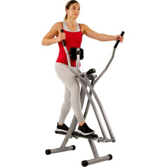 Sunny Health & Fitness SF-E902 Air Walk Cross Trainer Glider, LCD monitors, 100 kg Max. Svars, 762 mm soļa garums, mājas trenažieris, krosotrenažieris, fitnesa dators, salokāms.