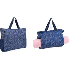 FATOLXX Joga Mat Tote Pilates Bag - ūdensizturīgs jogas sporta somas un pārvadātāji der jūsu visiem sīkumiem ar mitru kabatas rāvējslēdzēja rāvējslēdzēja jogas mat turētāju