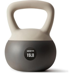 WEGYM Soft Kettlebell komplekts, lielas noslodzes tērauda smilšu kettlebelles, svarcelšana, triecienizturīgi atsvari, spēka un pamattreniņi, mājas sporta zāle, smilšakmens