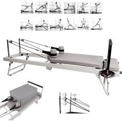 Pilates Reformer, salokāms Reformer Pilates mašīna un aprīkojums mājas lietošanai un sporta zāles vingrošanas aprīkojums Pilates treniņu aprīkojums Kardio fitnesa aprīkojums