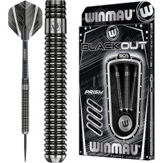 WINMAU Blackout profesionālās volframa šautriņas ar tērauda uzgaļiem un kātiņiem (Waves)