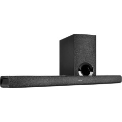 Denon DHT-S416 Augstas kvalitātes 2.1 TV skaņu panelis ar bezvadu zemfrekvences skaļruni, iebūvēts Google Chromecast, WiFi, Bluetooth, Dolby Digital, HDMI ARC, optiskais ieeja