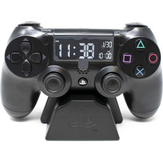 Playstation digitālais modinātājs LCD PS4 Dualshock kontroliera dizains Izmantojiet pogas, lai iestatītu laiku un datumu