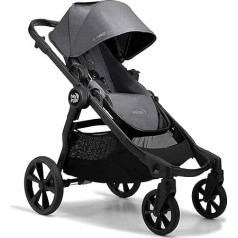 Baby Jogger City Select 2 sporta ratiņi, viegls un kompakts bērnu ratiņš, pārveidojams no vienvietīga ratiņa uz bērnu ratiņiem vai bērnu ratiņiem dvīņiem, radiant Slate