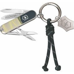 VICTORINOX kabatas nazis Classic SD 7 funkcijas Swiss Made Multitool sievietēm Atslēgu piekariņš ar dāvanu kastīti New York Style (zils, dzeltens)