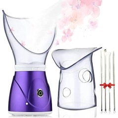 Apstour FS 60 Purple Facial Sauna, sejas aerosols kosmētiskai sejas kopšanai, atver poras un mitrina, nomierinošs tvaiks, piemērots arī aromterapijai un inhalācijai