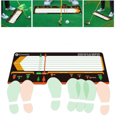Gismelio golfa treniņu paklājs iesācējiem Stāvokļa korekcijas trenažieris ar golfa treniņu palīglīdzekli un treniņu paklājiņu (melns)