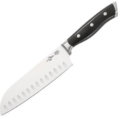 Küchenprofi Santoku nazis PRIMUS | Asmens garums: 18 cm | Rūdīts asmens tērauds | Izturīgs un izturīgs pret koroziju | Ergonomiski plastmasas rokturi | Santoku nazis zivīm, gaļai un dārzeņiem