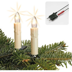 hellum Fairy Lights sveces Ziemassvētku eglīte 30 gab. ar vaska pilieniem lietošanai iekštelpās Ražots Vācijā ar atdalāmu kontaktdakšu 20.30 m Warm White Fairy Lights Ziemassvētku eglīte 30 sveces Ziemassvētku eglīte