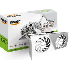 Grafiskā karte geforce rtx 4060 ti twin x2 oc white 16gb gddr6 dlss 3