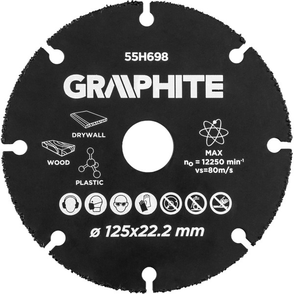 Graphite HM griešanas disks kokam un plastmasai 125 x 22,2 mm