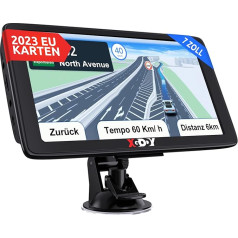 XGODY Navigation für Auto 2023-7 Zoll Touchscreen GPS Navi für LKW PKW Navigationsgerät Europa Karte Lebenslang kostenlos Kartenupdate POI Blitzerwarner