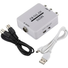 balikha RCA/Kompozīts A/V uz RF/Koax/Koaksiālais pārveidotājs RF modulators AV 2 koaksiālais adapteris