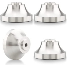 Brollitest 40 x 21 mm skaļruņu kājas, skaļruņu absorbcijas kāju komplekts, 4 gabali, sudraba Hi-Fi kājas, paredzētas skaļruņu sistēmām utt.