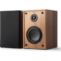 ANGELS HORN Bluetooth 5.2 Powered Bookshelf Speakers Active Near Field 2.0 Stereo, 60 W RMS со вспомогательным линейным входом, пультом ДУ, 2-полосной и минималистичной деревянной 