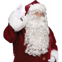 Santa Claus Beard and Wig + Long Beard + Eyebrows White Santa Costume Wigs for Santa Claus Santa Claus St. Martin Ruprecht God Christmas Costume Wig 038