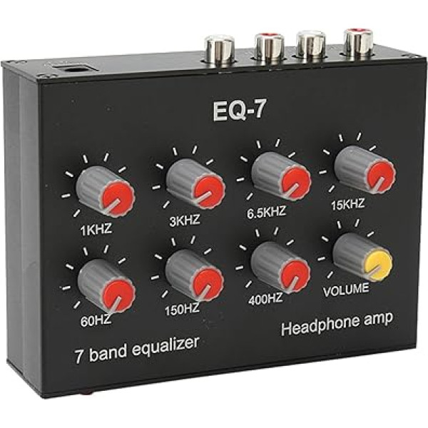 7 joslu auto audio ekvalaizeris, digitālais divkanālu ekvalaizeris, 3,5 mm interfeiss, ieejas pretestība 20K, izejas ieeja