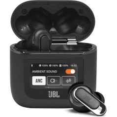 JBL Tour Pro 2 - True Wireless In-Ear austiņas - Bluetooth austiņas ar aktīvo trokšņu slāpēšanu un viedo uzlādes korpusu melnā krāsā - līdz 40 stundām atskaņošanas laika ar vienu akumulatora uzlādi