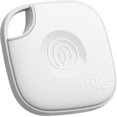 Tile by Life360 Mate (2024) - Bluetooth Tracker, Key and Item Finder for Keys, Bags and More. Phone Finder. iOS & Android Compatible. Phone Finder. 1 Pack (White)