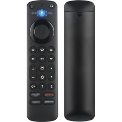 Voice Pro rezerves tālvadības pults Fires Smart TV/TV Stick/TV Cube, saderīga ar Insignia Toshiba Pioneer NS-RCFNA-21, CT-95018, CT-RC1US-21, NS-RCFNA-19, CT-RC1US-19, ar tālvadības pults Finder s2