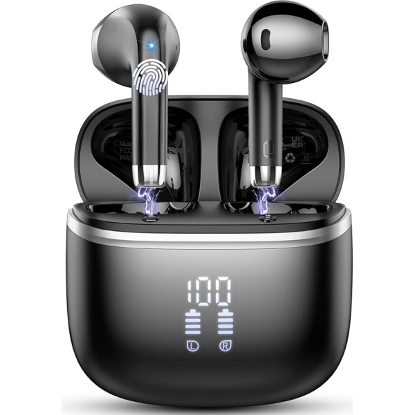 POMUIC Bluetooth austiņas, bezvadu Bluetooth 5.3 In-Ear austiņas