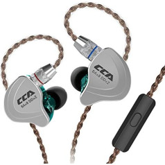 CCA C10 Hybrid Driver In Ear austiņas, HiFi Stereo austiņas, jaudīgi basi, sporta austiņas ar ergonomisku un ērtu dizainu spēlēm, mūzikai, šoviem, skatuvei