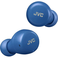 JVC Gumy Mini True Wireless austiņas [Amazon ekskluzīvs izdevums], Bluetooth 5.1, aizsardzība pret šļakatām (IPX4), ilgs akumulatora darbības laiks (līdz 15 stundām) - HA-Z55T-A (zila)