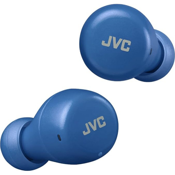 JVC Gumy Mini True Wireless austiņas [Amazon ekskluzīvs izdevums], Bluetooth 5.1, aizsardzība pret šļakatām (IPX4), ilgs akumulatora darbības laiks (līdz 15 stundām) - HA-Z55T-A (zila)