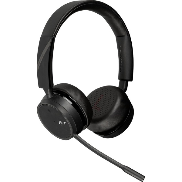 Plantronics Voyager 4220 UC USB-A austiņas (Poly) - Stereo Bluetooth austiņas ar mikrofonu uz galvas un trokšņu slāpēšanu - savienojamas ar PC, Mac un mobilo tālruni - saderīgas ar Teams, Zoom un citām ierīcēm