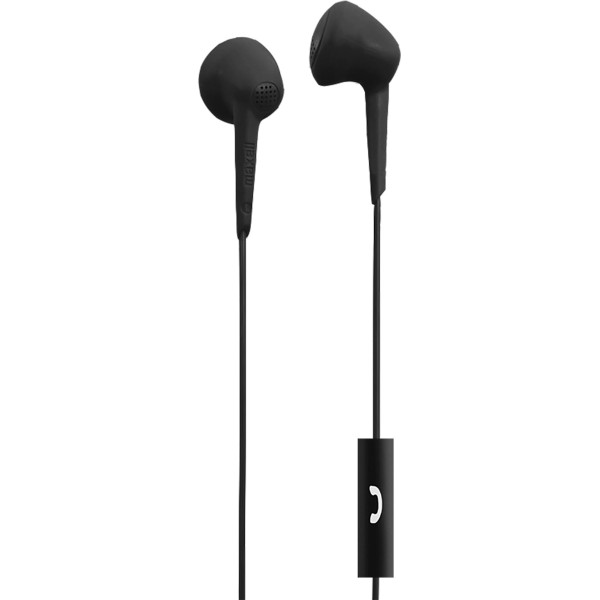 Maxell 191569 JELLEEZ Soft Ear Buds schwarz mit Mikrofon