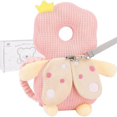 Bebamour Baby Head Guard Baby Sit Me Up Baby Seat Toddler Baby Walking Head Guard drošības spilventiņi, regulējama zīdaiņu spilvena mugursoma bērnu staigātājiem, Butterfly