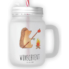 Mr. & Mrs Panda Personalizēta dzeramā stikla burka Mason Jar ezis Grilēšana - personalizētas dāvanas, dāvana ar vārdu, vēlmju burka ar vārdu, labs garastāvoklis