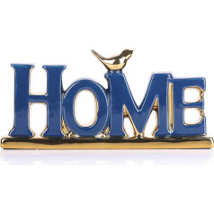 Love Sign Decoration, Blue and Gold Love Signs for Home Decor, Statue, Golden Bird Sculpture, Personalized Love Decoration, Golden Figurine, Decorative Ornaments for Living Room,