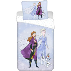 Disney Frozen Anna Elsa Spilvens Segas pārvalks 135 x 200 cm