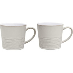 Набор кружек Denby Natural Canvas Textured Mug Set, кремовый, комплект из 2 штук