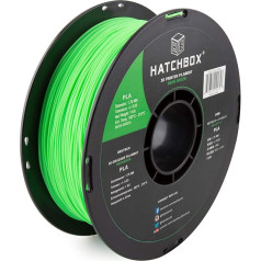 HATCHBOX 1,75 mm neona zaļš 802C PLA 3D printera pavediens - 1 kg ruļļa - izmēru precizitāte +/- 0,03 mm