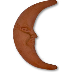 Toocook 30cm Terracotta Moon Wall Art Handmade Furniture Home Decor Weatherproof