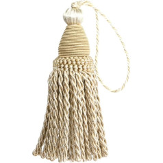 Gabali Hanging Rope Rope Silk Tassel Trim Gold Aizkaru piederumi Key Tassels for Sewing Craft Fringe DIY Embellishment Home Decor 26cm Beige Mix