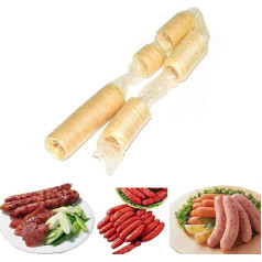 14 m x 26 mm Svaigas kolagēna desu kārbas mājas desu Hot Dog Bratwurst Ēdami kolagēna olbaltumvielu kārbas DIY desu pildītājs komplekts Pielikums