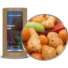 1 x 350 g rīsu krekinga Japānas maisījums Rigato mix rīsu krekinga uzkoda ar soju veģetārietis vegāns vegāns bez laktozes bez taukiem maigs rīsu krekings