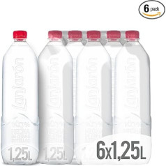 Lanjarón, Aqua Mineral Natural ūdens pudele, 100% pārstrādāta plastmasa, 6 x 1,25 litri