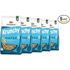 Barnhouse Krunchy Oats Alternatīvi saldināti Bavārijas auzu krampji, saldināti tikai ar rīsu sīrupu, 5 x 1250 g