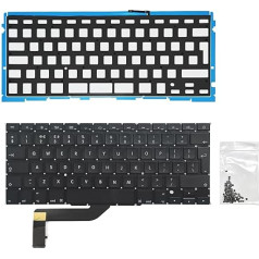 ICTION QWERTY tastatūra ar fona apgaismojumu un skrūvēm MacBook Pro Retina 15 collu A1398 tastatūrai 2012 2013 2014 2015 gads