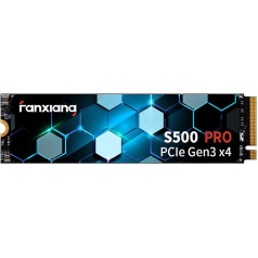 fanxiang S500 Pro 2 TB NVMe SSD M.2 PCIe Gen3x4 2280 iebūvēts SSD, grafēna termiskā pasta, SLC Cache 3D NAND TLC, līdz 3500 MB/s, saderīgs ar piezīmjdatoriem un galddatoriem (melns)