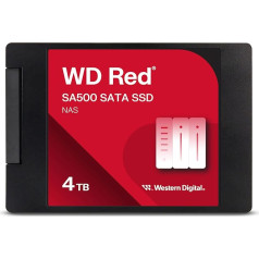 WD Red iekšējais cietais disks 4 TB (3,5 collu, NAS cietais disks, 5400 apgr./min, SATA 6 Gb/s, NASware tehnoloģija, paredzēts nepārtrauktām NAS sistēmām) Sarkans